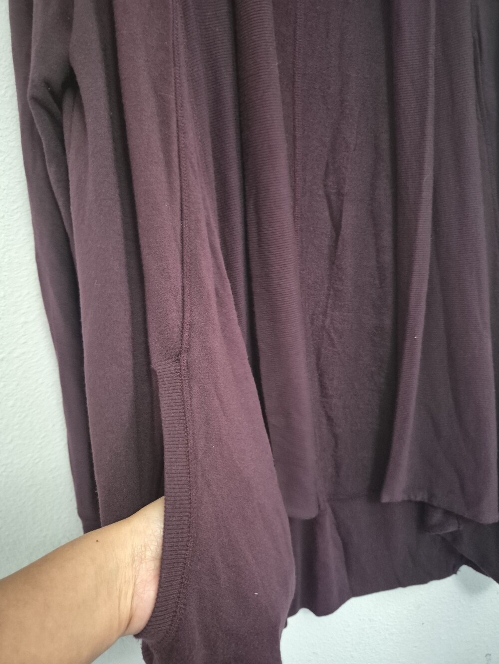 Athleta Pranayama Restore Wrap Open Cardigan Plum/Purple S Athleisure - Picture 5 of 9